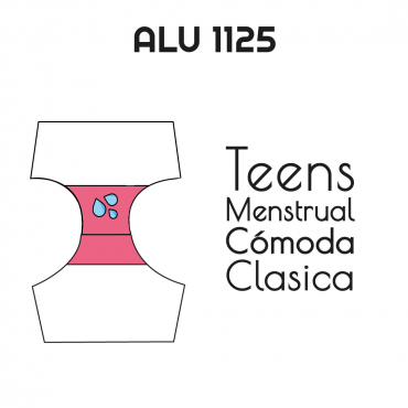 ALU Bombacha Menstrual Menarca de  50 a 110 cm de cadera