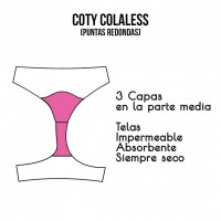 COTY Colaless menstrual Talles XS-2XL