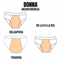 DONNA Bombacha Incontinencia Lavable Severa de 80 a 160 cm de cadera