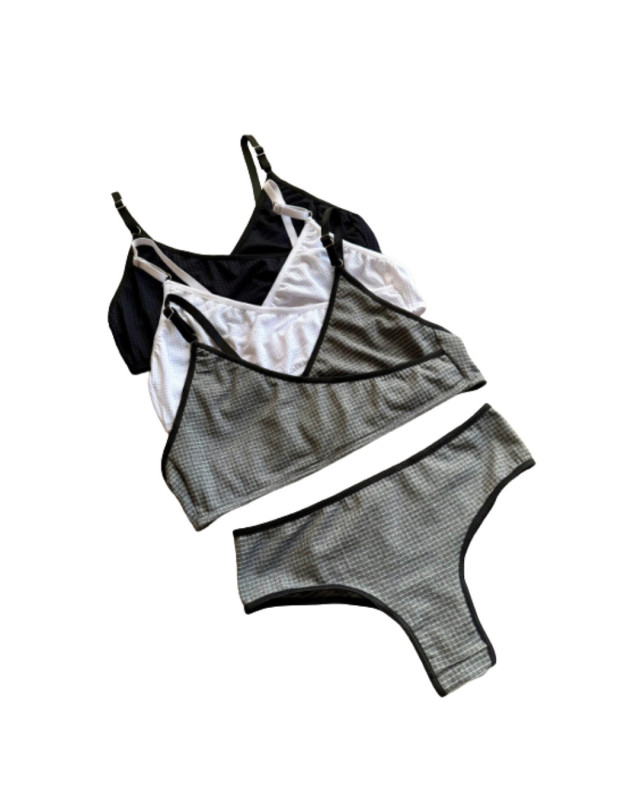Natalia Conjunto Microfibra Corpiño cruzado y culote less Natalia Conjunto Microfibra Corpiño cruzado y culote less