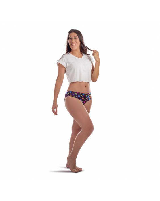 Malla  Bikini Menstrual Estrellas XS y S