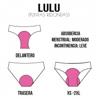 OUTLET Lulú Bombacha menstrual MODERADA (Talles de 50 a 130cm de cadera)